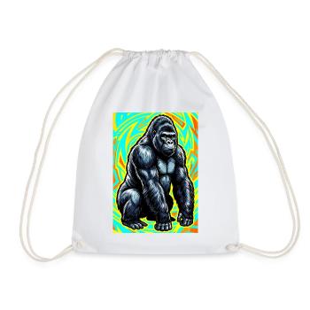 Gorilla - Turnbeutel - Weiß - Vorne