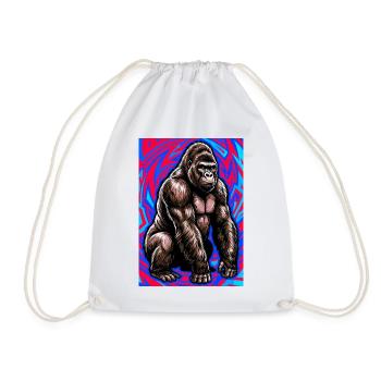 gorille - Sac de sport léger - blanc - Devant