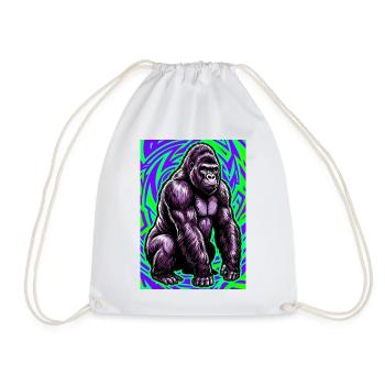 Gorilla - Turnbeutel - Weiß - Vorne