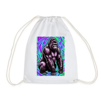 Gorilla - Turnbeutel - Weiß - Vorne