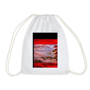 Scène de la pagode des cerisiers en fleurs - Sac de sport léger - blanc - Devant