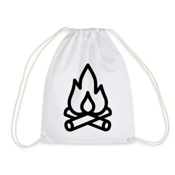 Campfire - Drawstring Bag - white - Front