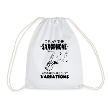 Je joue du saxophone, les erreurs ne sont que des variations - Sac de sport léger - blanc - Devant