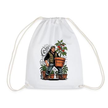 Gardener with tomato formula - Drawstring Bag - white - Front