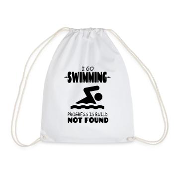 I Go Swimming Progression est Build non trouvé - Sac de sport léger - blanc - Devant