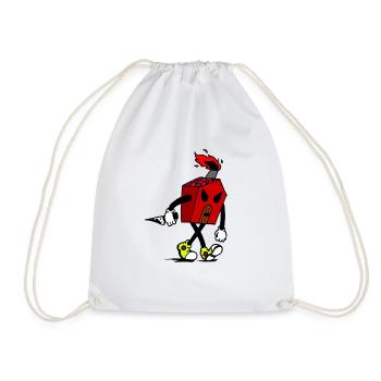Angry house - Drawstring Bag - white - Front