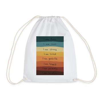 Affirmations arc-en-ciel - Sac de sport léger - blanc - Devant
