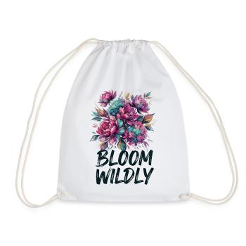 Bloom Wildly Blütenpracht - Turnbeutel - Weiß - Vorne