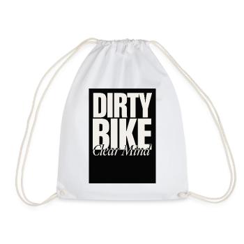Dirty Bike Clear Mind - Turnbeutel - Weiß - Vorne