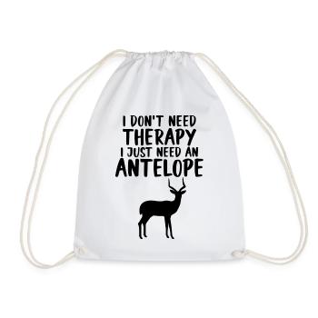 Antelope Saying Safari - Drawstring Bag - white - Front