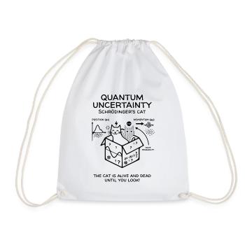 Quantum Mechanics - Drawstring Bag - white - Front