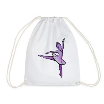 Purple Ballet Silhouette - Turnbeutel - Weiß - Vorne