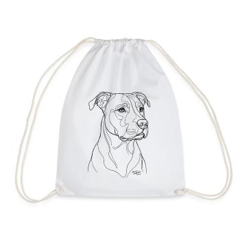 American Staffordshire Terrier BK Porträt - Turnbeutel - Weiß - Vorne