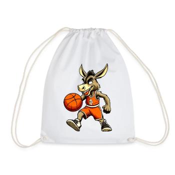 Basketball Esel Actionlook - Turnbeutel - Weiß - Vorne