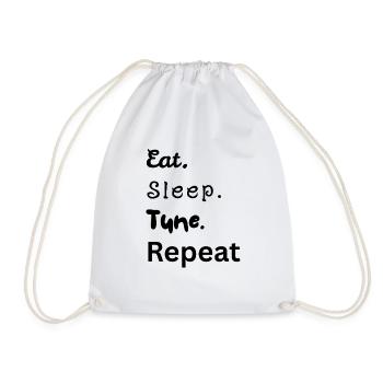 Eat. Sleep. Tune. Repeat - Turnbeutel - Weiß - Vorne