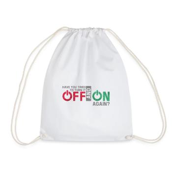Computer Nerd Computer Scientist Repair Funny Geek - Drawstring Bag - white - Front