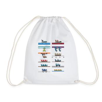 Kings Island Coaster Car Design - Drawstring Bag - white - Front