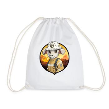 Sheep Fire Brigade - Drawstring Bag - white - Front