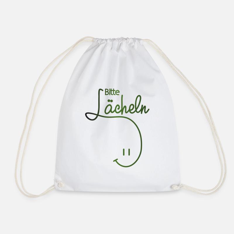 Bitte Lächeln! Fotograf Geschenk - Turnbeutel - Weiß