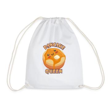 Kawaii pancake queen pancake queen breakfast - Drawstring Bag - white - Front