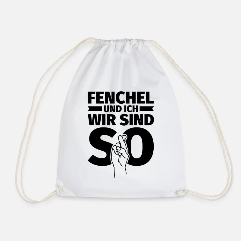 Fenchel und ich wir sind so - Turnbeutel - Weiß