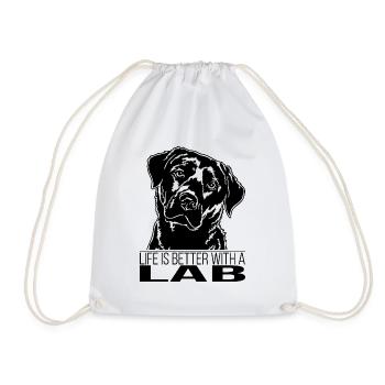 La vie en laboratoire est meilleure Labrador Labbi Chiens Wilsigns - Sac de sport léger - blanc - Devant