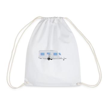 Caravane camping car camping caravane camper - Sac de sport léger - blanc - Devant