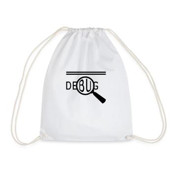 programierer Dev nerd php c c debug coding coder - Drawstring Bag - white - Front