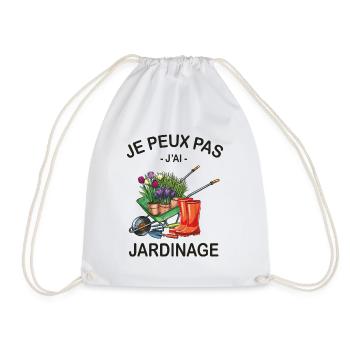 Je Peux Pas J'ai Jardinage - Sac de sport léger - blanc - Devant