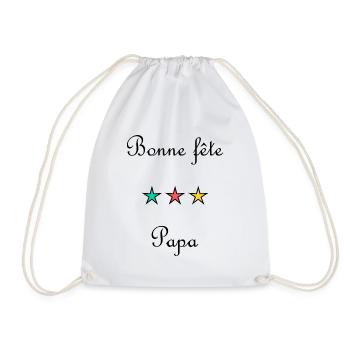 FÊTE DES PÈRES.BONNE FÊTE PAPA. PAPA. BONNE FÊTE - Sac de sport léger - blanc - Devant