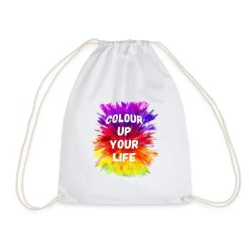 Color Up Your Life - Drawstring Bag - white - Front