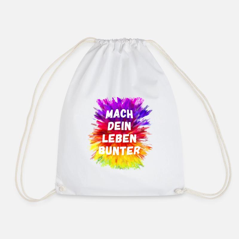 MACH DEIN LEBEN BUNTER - Turnbeutel - Weiß