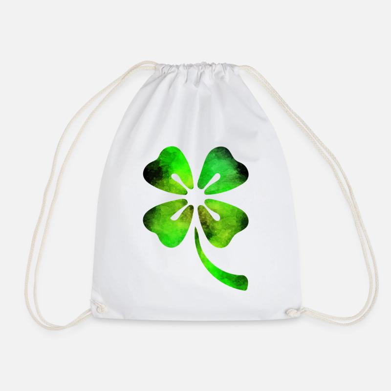 Kleeblatt Aquarell St. Patricks Day - Turnbeutel - Weiß