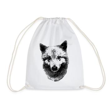 Islandhund Icelandic Spitz - Turnbeutel - Weiß - Vorne