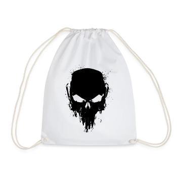 totenkopf schlicht - Turnbeutel - Weiß - Vorne