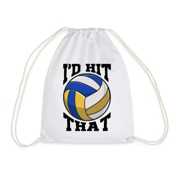 Volleyball Beachvolleyball Hallenvolleyball Mittel - Turnbeutel - Weiß - Vorne