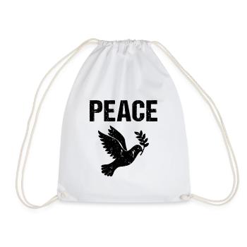 Peace Dove of Peace - Drawstring Bag - white - Front