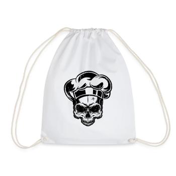 Koch Skull Chapeau de chef - Sac de sport léger - blanc - Devant
