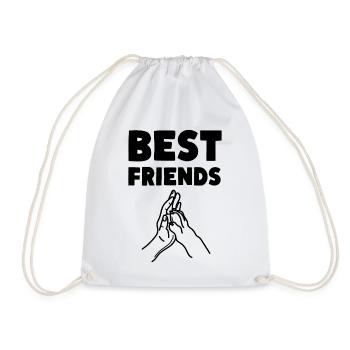 Best Friends Dog Pet Dogs - Drawstring Bag - white - Front