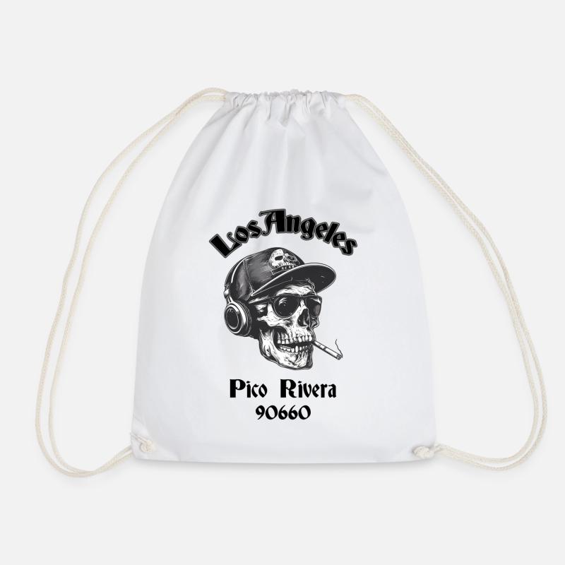 LA Pico Rivera Skull T-Shirt !!! - Turnbeutel - Weiß