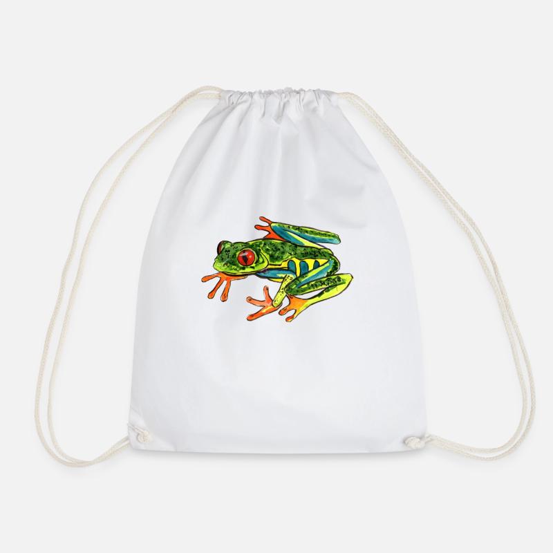 Frosch - Turnbeutel - Weiß