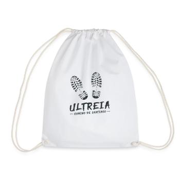 Camino de Santaigo. Jakobsweg. Ultreia T-Shirt Tee - Turnbeutel - Weiß - Vorne