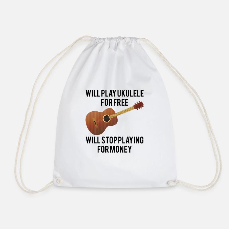 WILL PLAY UKULELE FOR FREE - Turnbeutel - Weiß