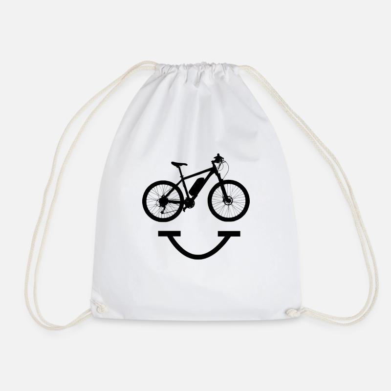bicycle - Drawstring Bag - white
