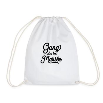 Gang de la Mariée Enterrement de vie de jeune fill - Drawstring Bag - white - Front