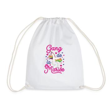 Gang de la Mariée Enterrement de vie de jeune fill - Drawstring Bag - white - Front