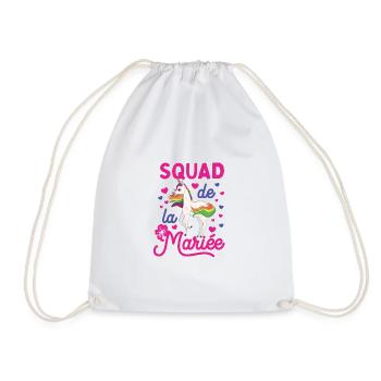 Squad de la Mariée Enterrement de vie de jeune fil - Drawstring Bag - white - Front