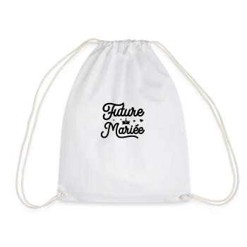 Future Mariée Enterrement vie de jeune fille Maria - Drawstring Bag - white - Front