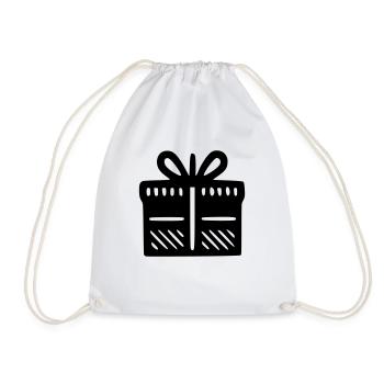 Geschenk Paket - Turnbeutel - Weiß - Vorne