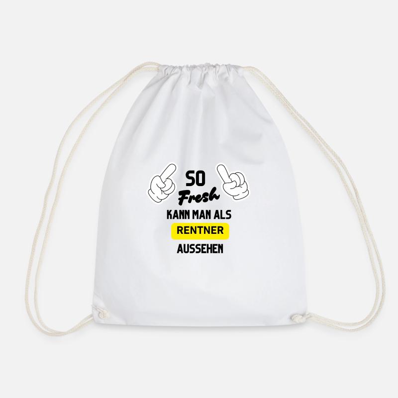 Fresh pensioner - Drawstring Bag - white